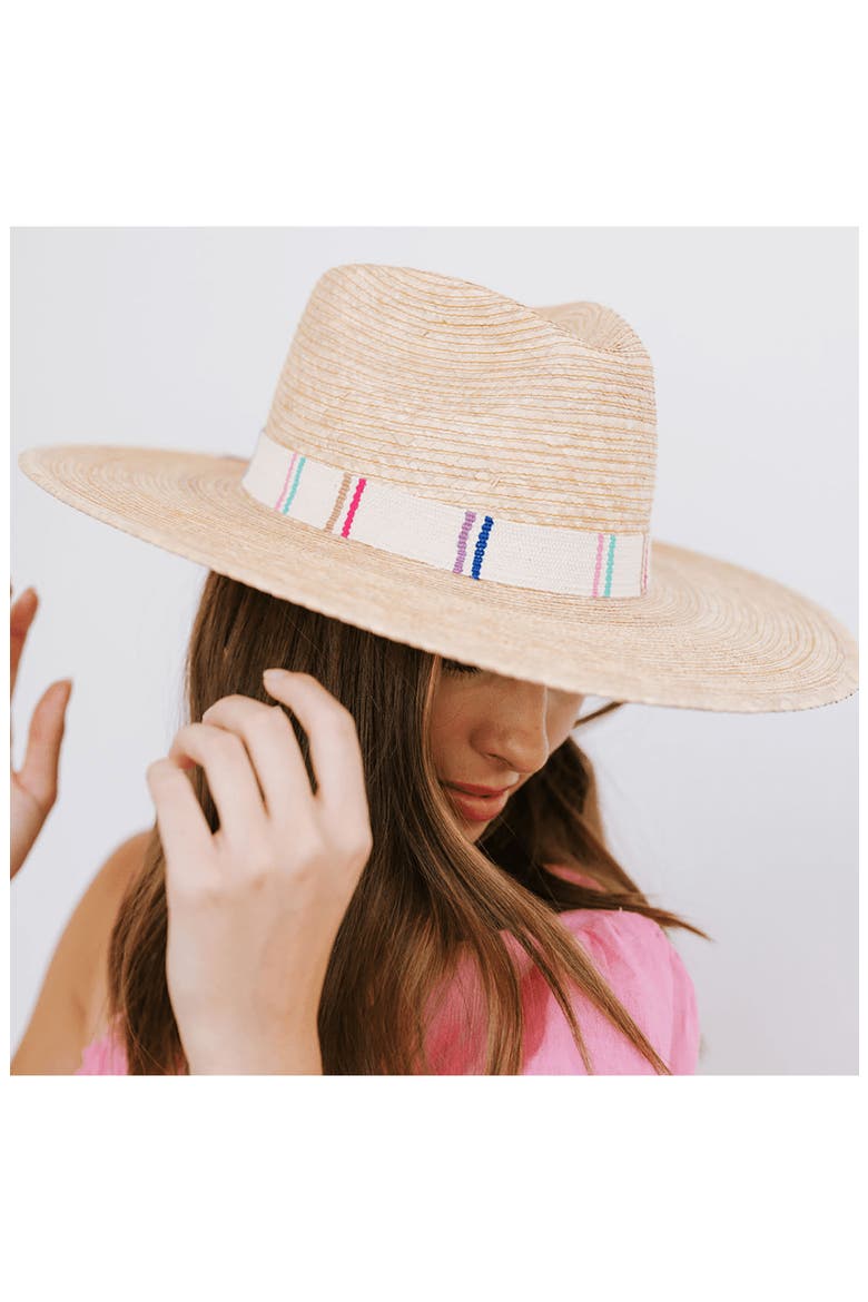 Irma Palm Straw Sun Hat, Alternate, color, BEIGE MULTI