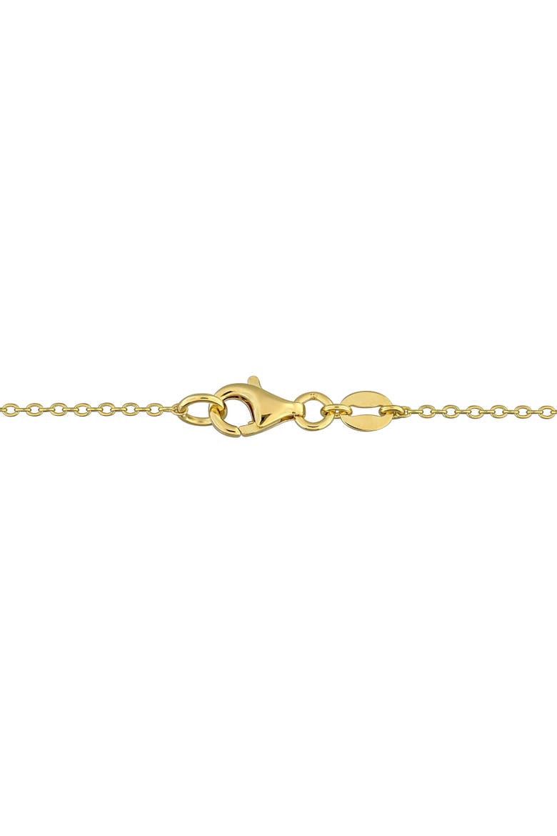 Created Emerald & Diamond Curved Bar Necklace, Alternate, color, Created Emerald