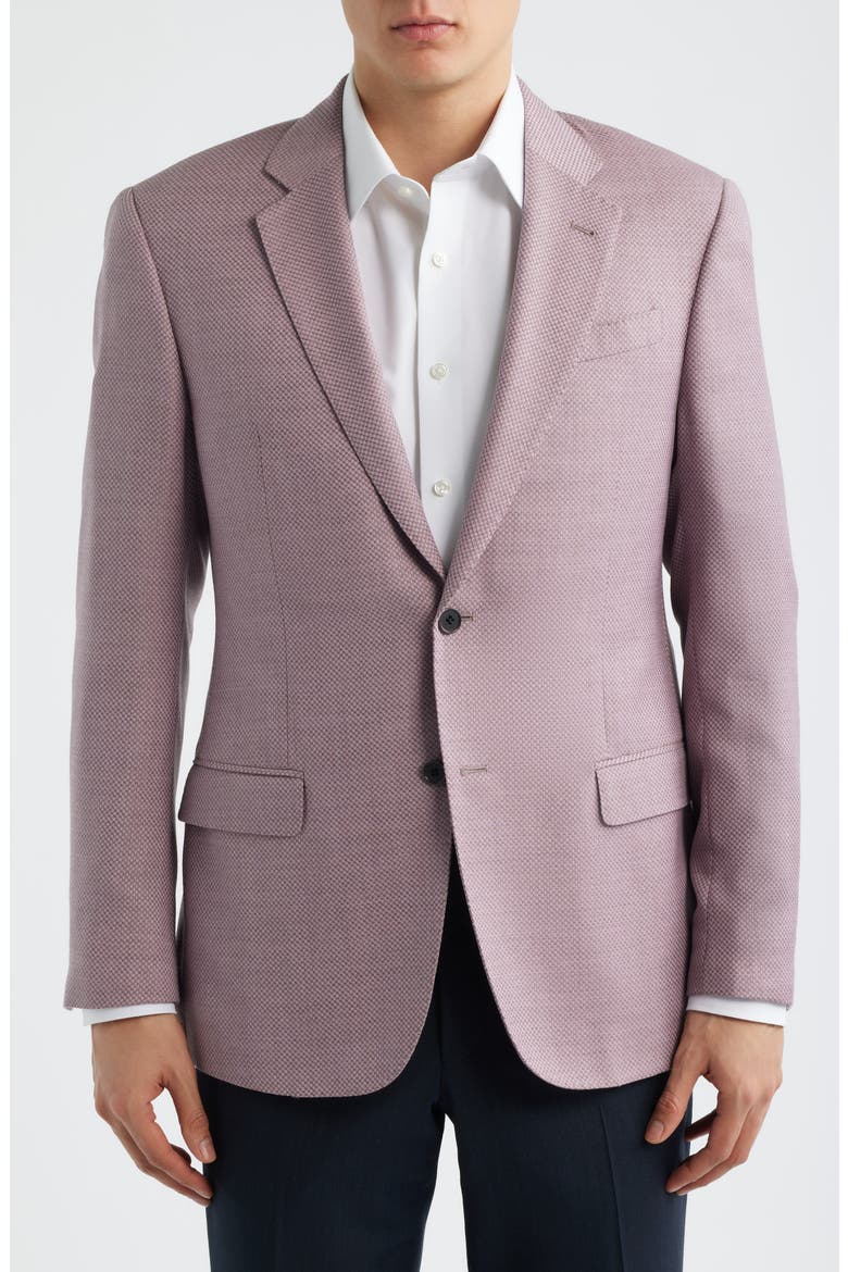 Dusky Pink Knit Virgin Wool Sport Coat, Alternate, color, MAUVE