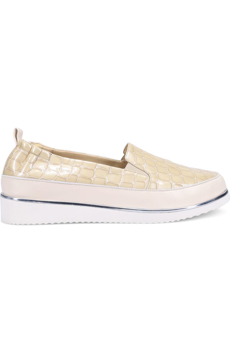 Ron White Nellaya Avara Croc Embossed Sneaker, Alternate, color, Oyster