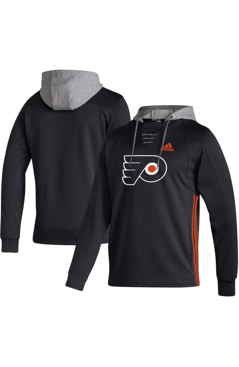 adidas Men's adidas Black Philadelphia Flyers Skate Lace AEROREADY Pullover Hoodie, Main, color, 