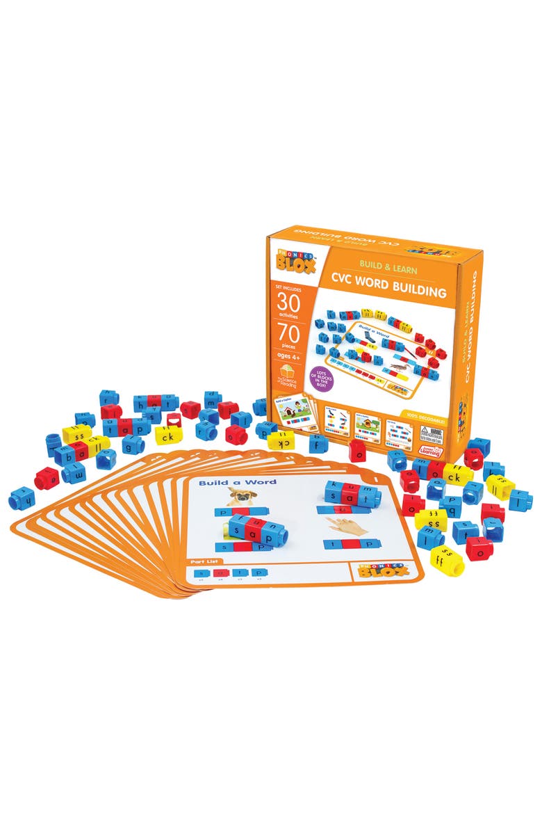 Junior Learning Rainbow Phonics Blox Cvc Word Building, Alternate, color, Multicolored