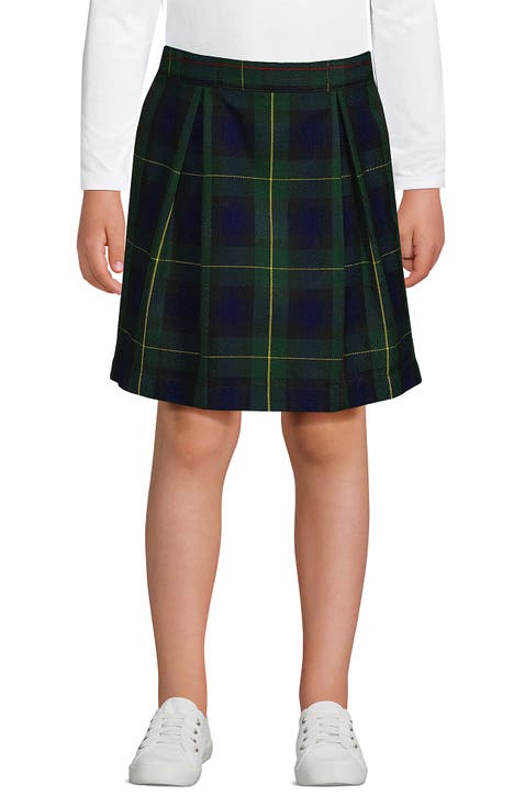 School Uniform Girls Plaid Skort Top of Knee