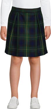 Lands' End School Uniform Girls Plaid Skort Top of Knee