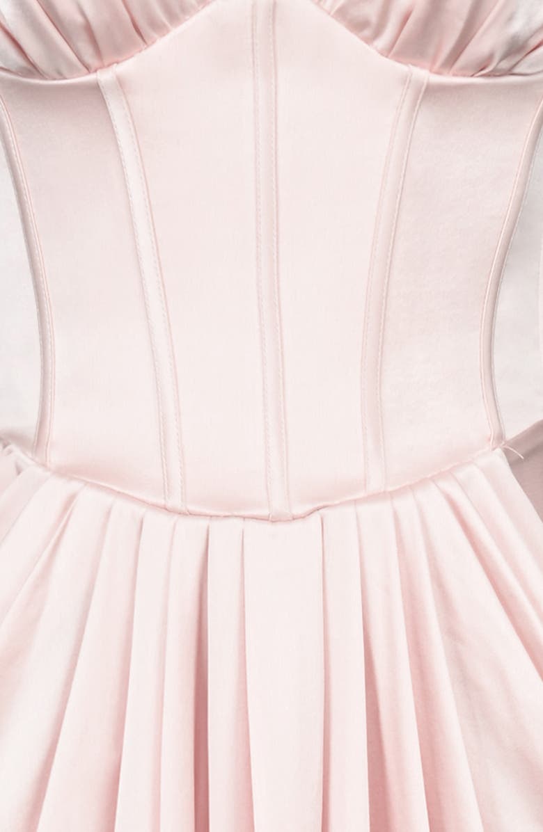 HOUSE OF CB Angeline Sleeveless Satin Corset Gown, Alternate, color, Blush