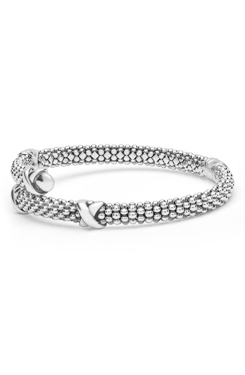 LAGOS Embrace Caviar Versa Bypass Bracelet, Alternate, color, Silver
