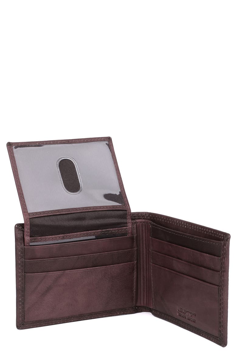 BUXTON Credit Card RFID Leather Billfold Wallet, Alternate, color, Brown