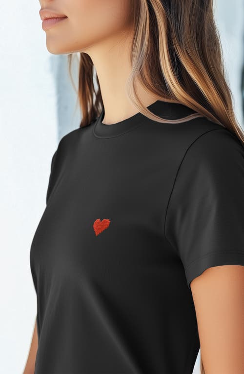 Dalix Womens Pixel Heart Jersey Relaxed Tee