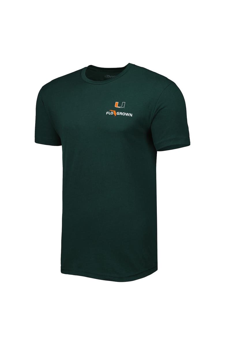 FLOGROWN Men's Green Miami Hurricanes Double Diamond Crest T-Shirt, Alternate, color, 