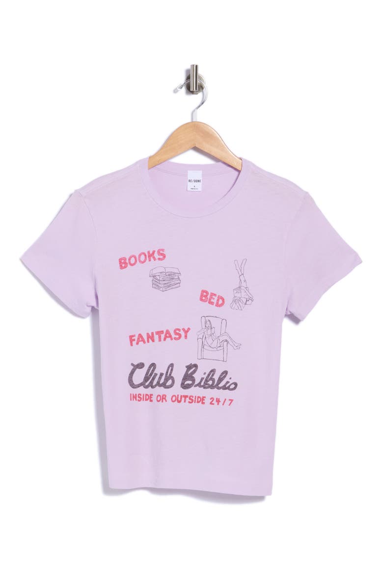 Club Biblio Graphic Tee, Main, color, BABYVIOLET