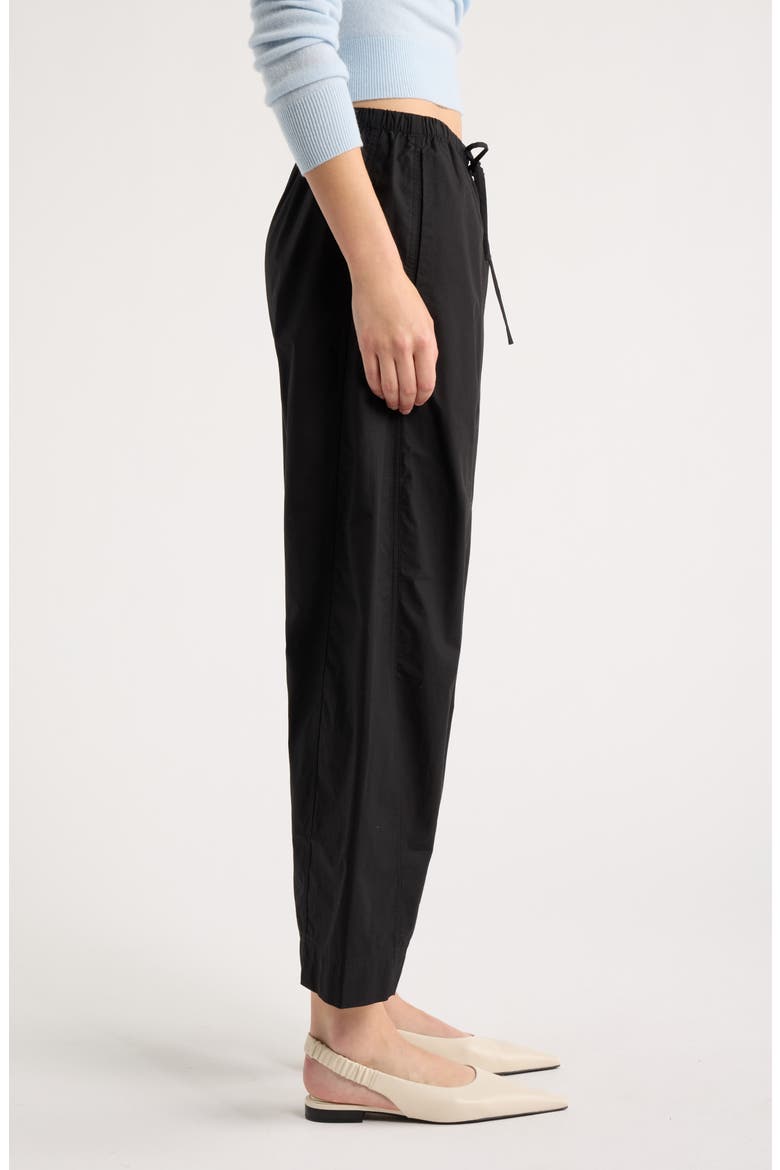 Elara Organic Cotton Drawstring Pants, Alternate, color, BLACK