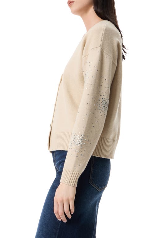Robert Rodriguez Clio Crystal Embellished Crop Cardigan In Neutral