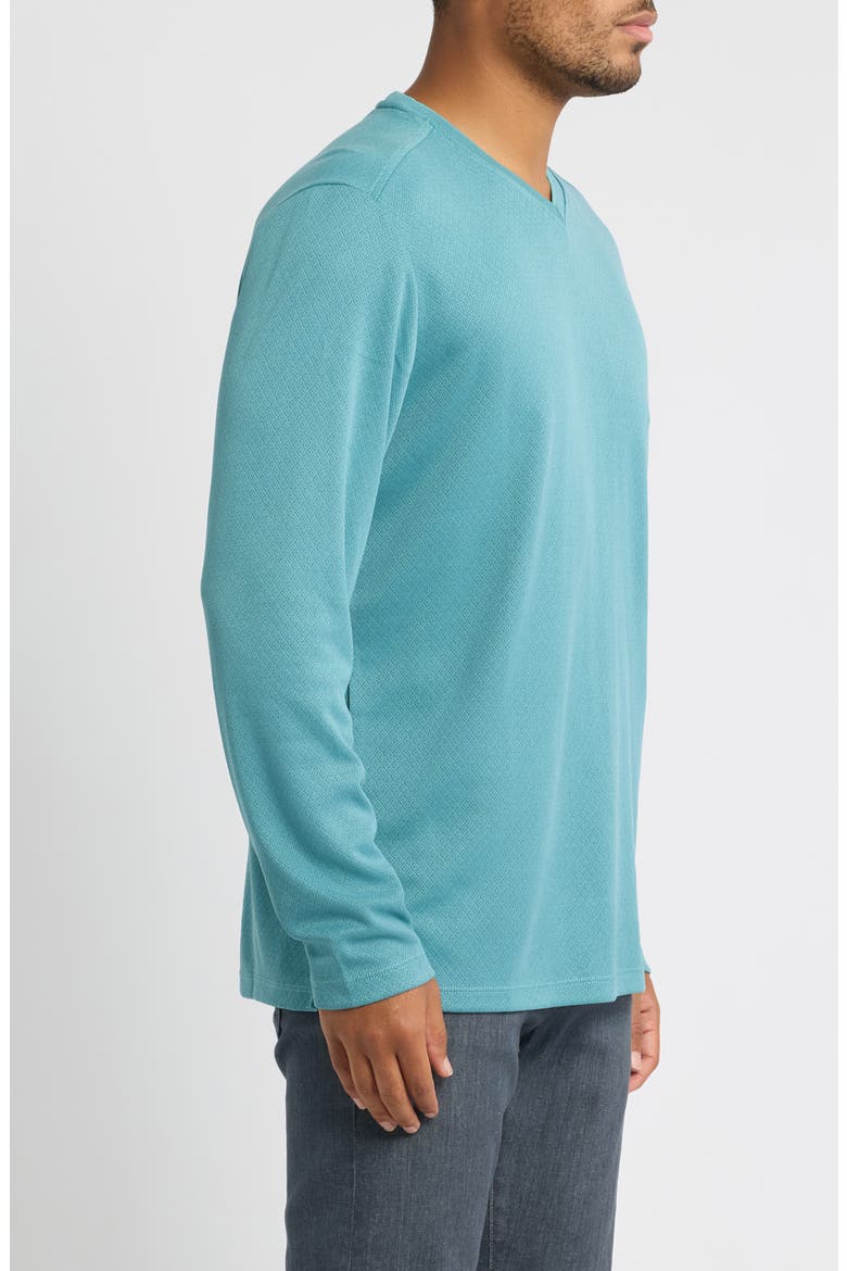 Keyport Diamond Long Sleeve V-Neck IslandZone® T-Shirt, Alternate, color, BLUE CHAISE