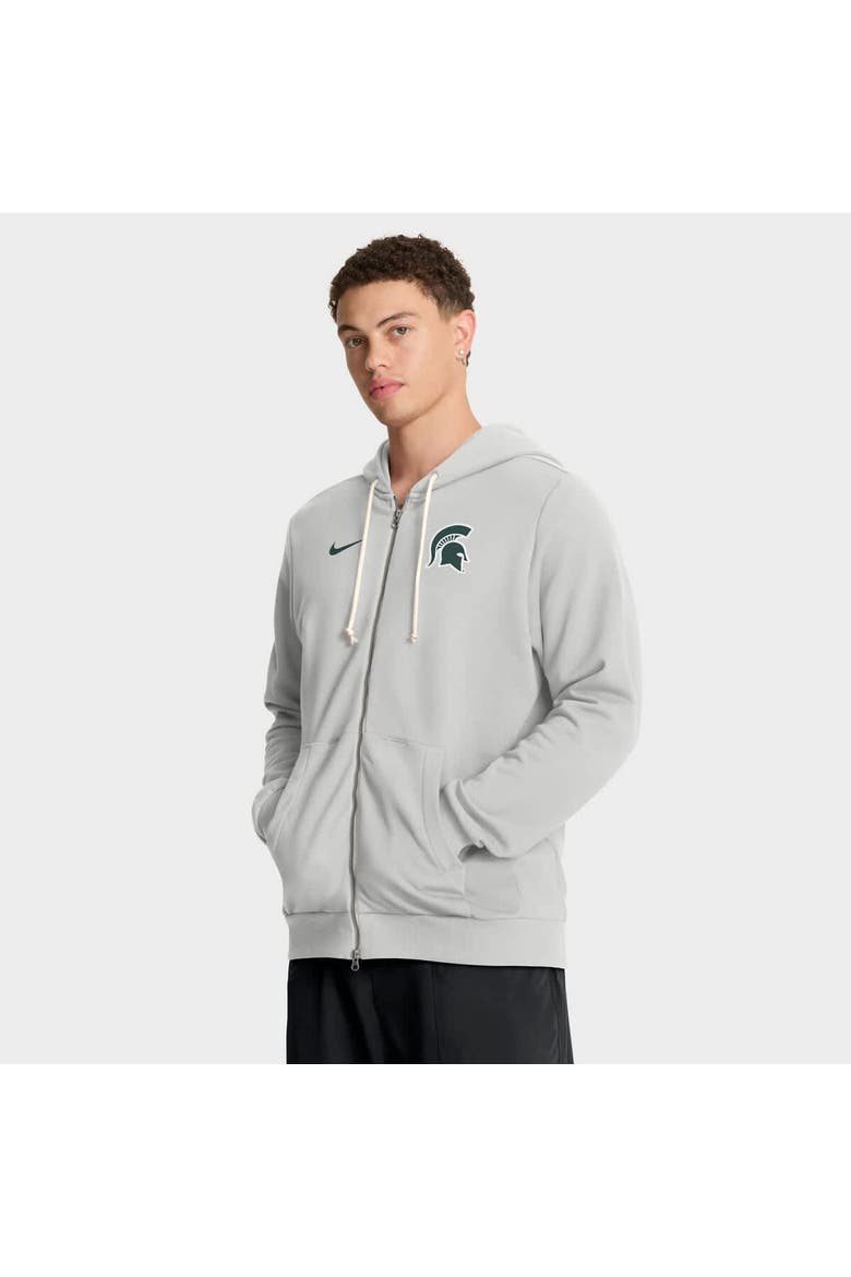 Men's Nike Gray Michigan State Spartans 2025 Sideline Standard Issue Dri-FIT Full-Zip Hoodie, Alternate, color, Gray