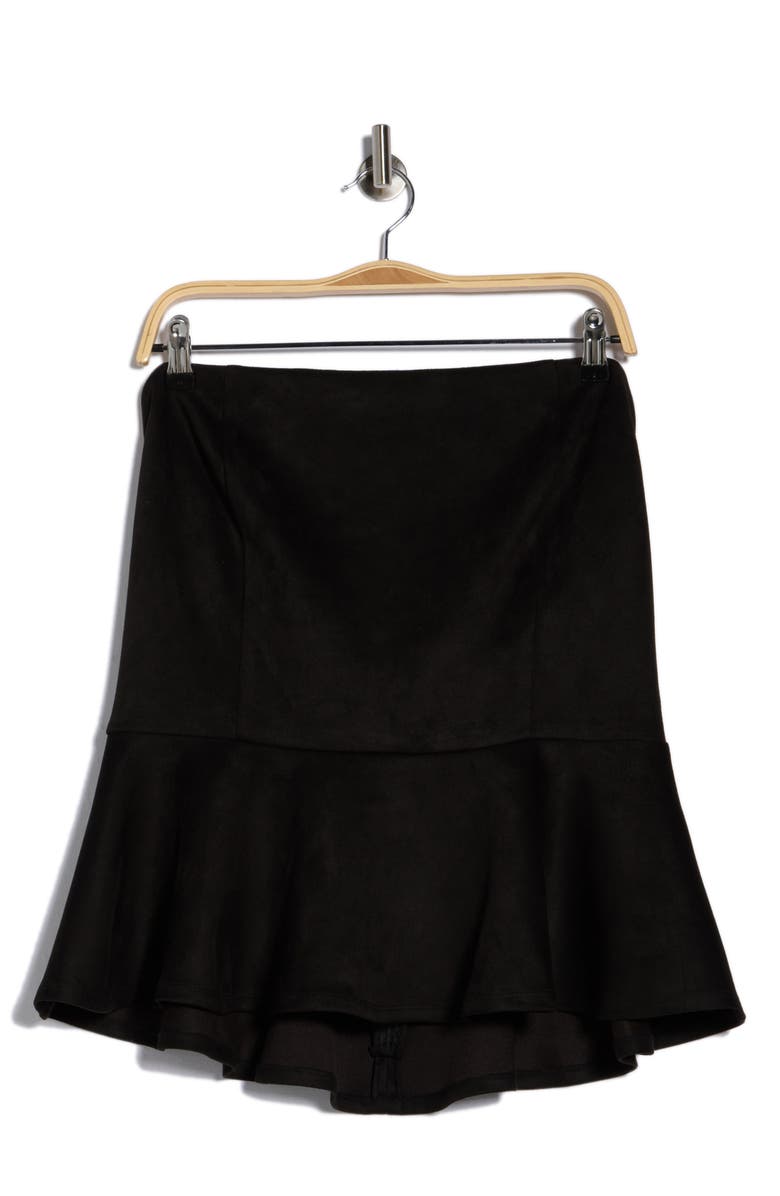 BY DESIGN Danger Faux Suede Top, Main, color, Jet Black