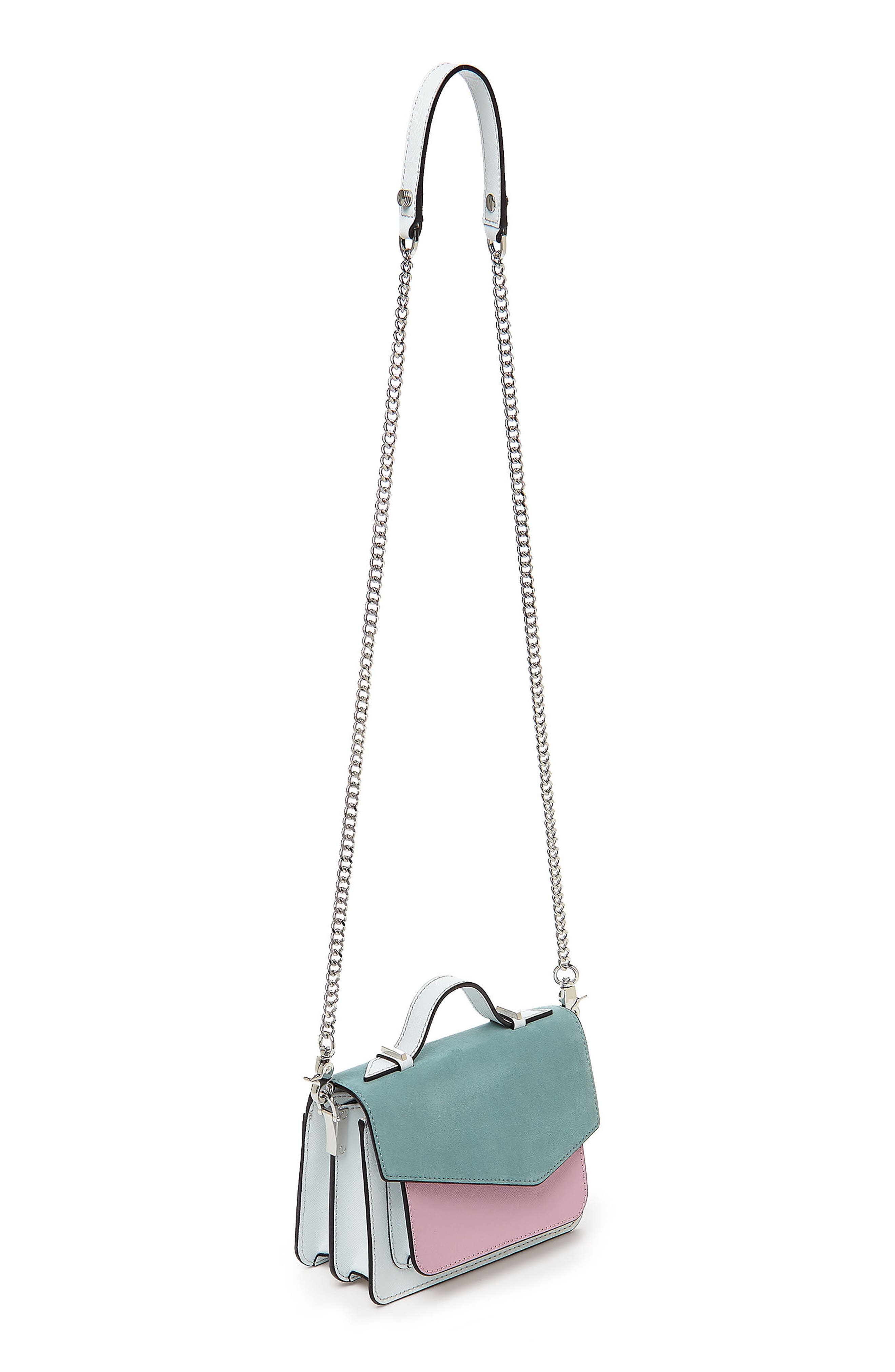 Mini Cobble Hill Calfskin Leather Crossbody Bag, Alternate, color, SEAFOAM  COLORBLOCK
