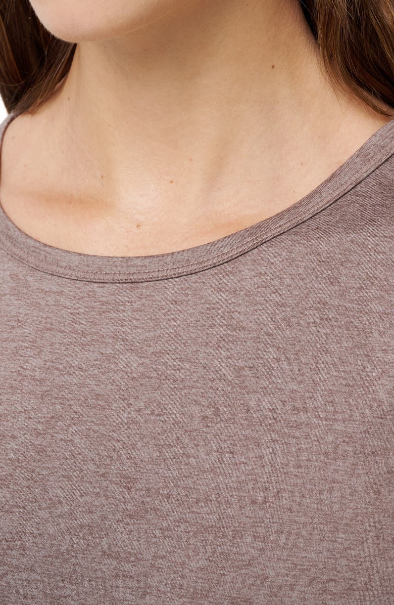 TravisMathew Skyline Ruched Jersey Tank, Alternate, color, Heather Truffle