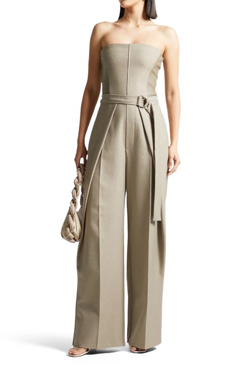 Sabine Tailored Pleat Jumpsuit with Belt
