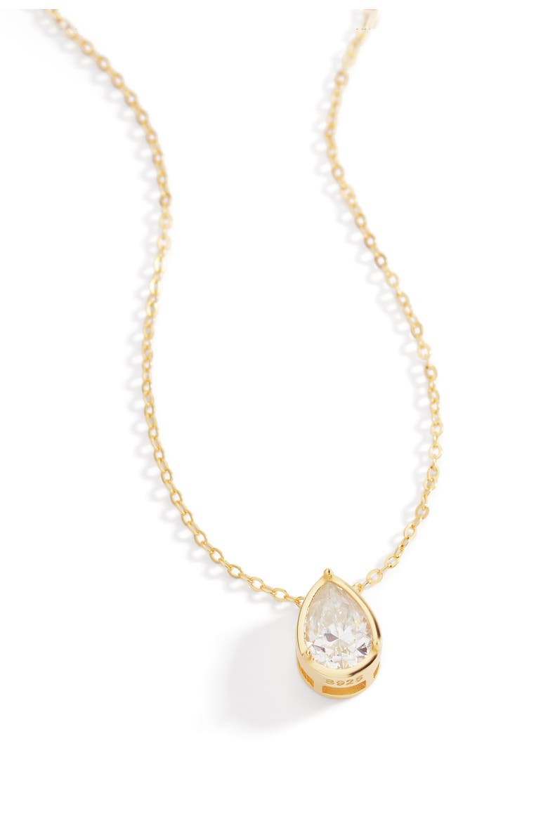 Mint & Lily Teardrop Necklace, Main, color, Moissanite Diamond