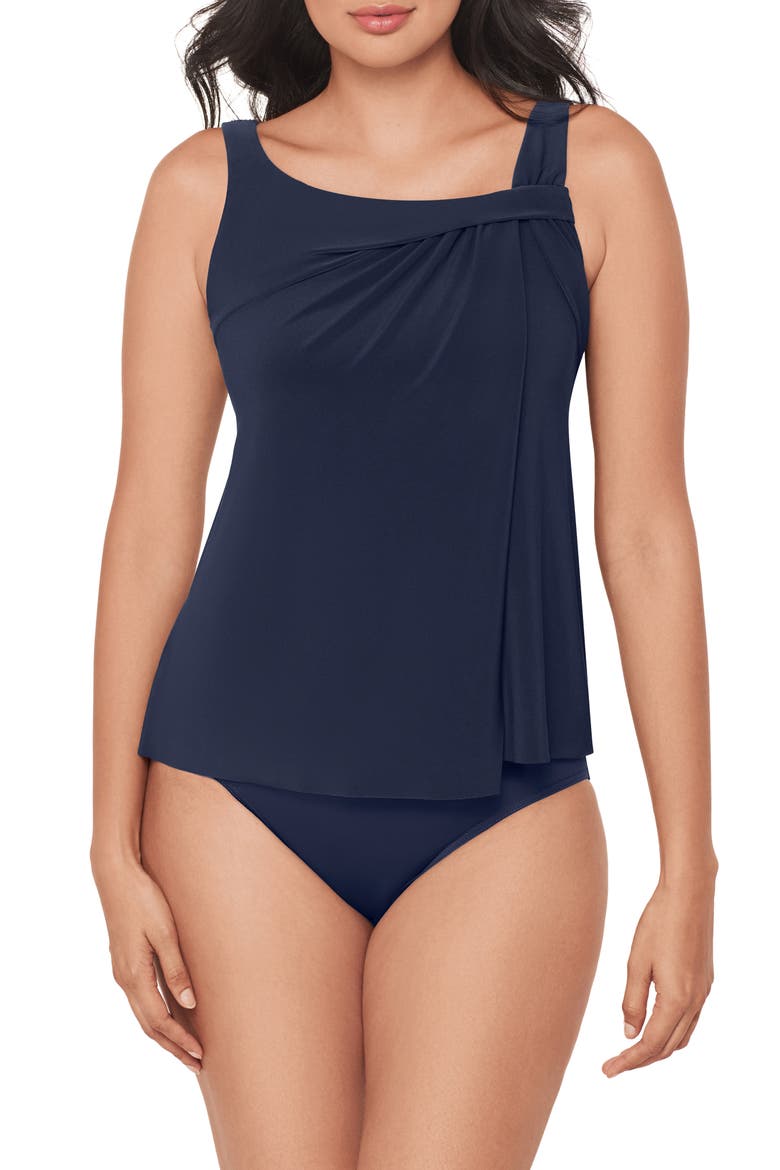 Rock Solid Atria Tankini Top, Main, color, MIDNIGHT BLUE