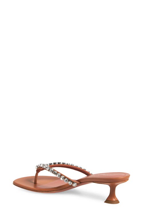 Amina Muaddi Gigi Crystalstrap Kitten Heel Sandal In Multi