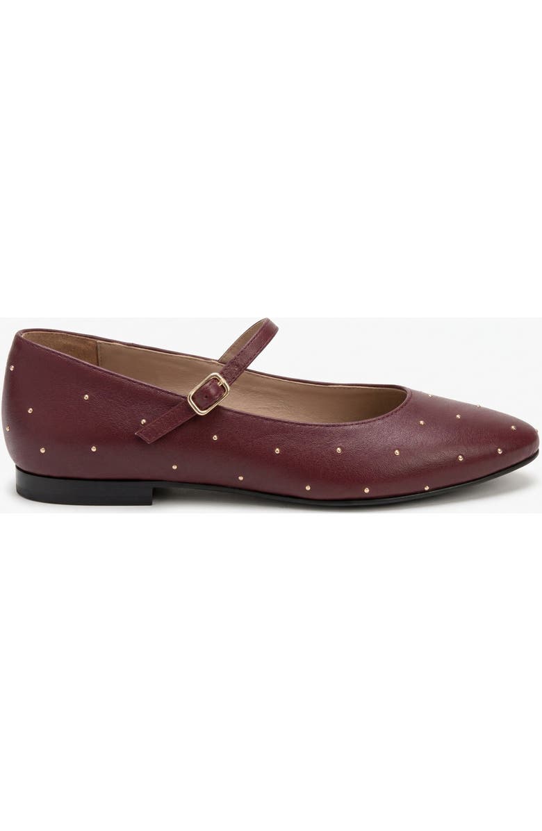 Menina Step Clara Flat Sandal, Main, color, Burgundy