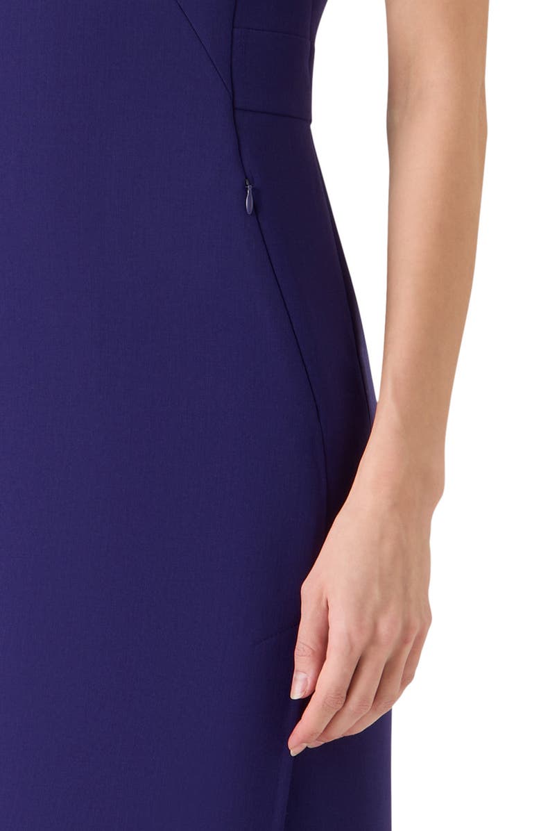 Akris Stretch Wool Sheath Dress, Alternate, color, Dark Purple