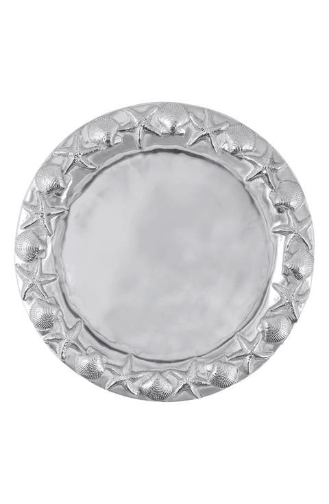 Seashell Border Round Platter