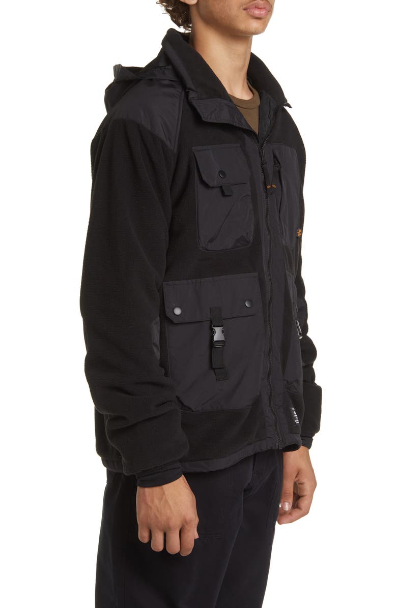 Alpha Industries Mix Media Fleece & Nylon Jacket, Alternate, color, 
