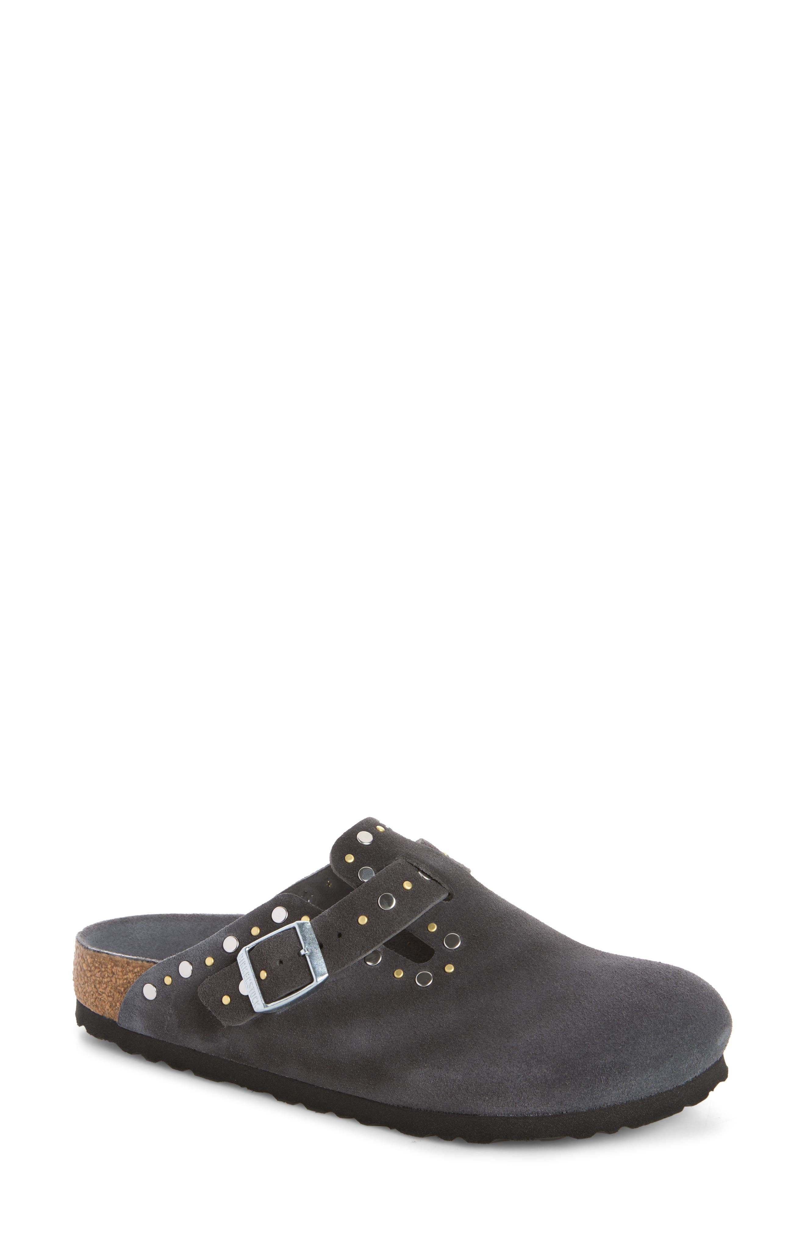 Boston Rivets Clog, Main, color, CHARCOAL