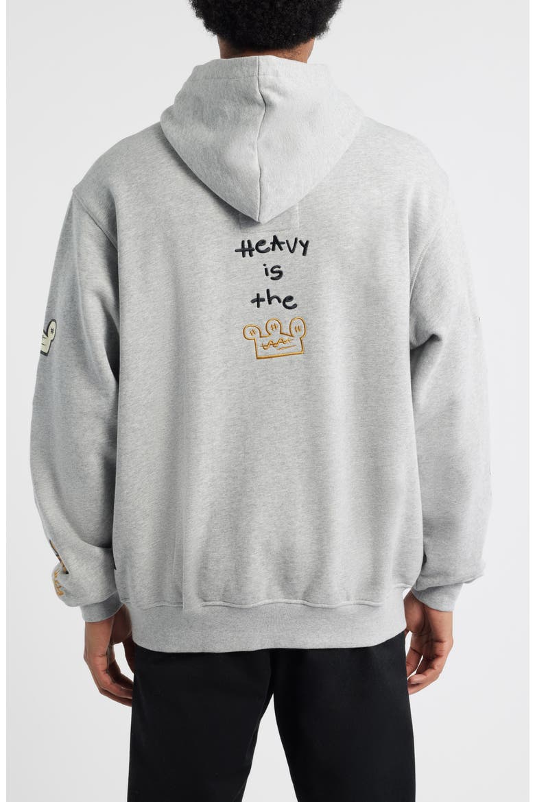 Heavy Is the Crown Graphic Hoodie, Alternate, color, HEATHER GRAY