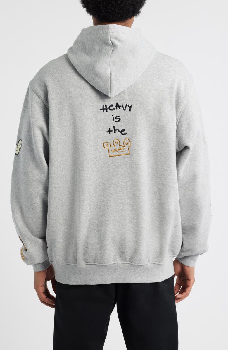 VIC GARCIA WORLD Heavy Is the Crown Graphic Hoodie, Alternate, color, Heather Gray