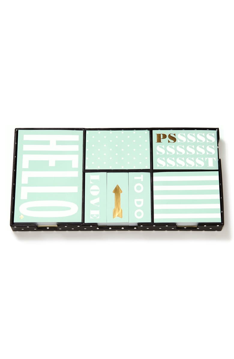 Kate Spade New York deco dots sticky note set, Alternate, color, 