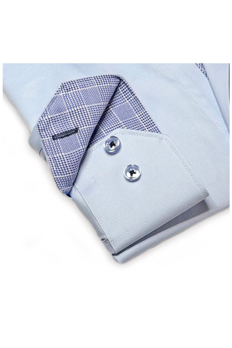 Stretch Cotton Long Sleeve Button Up Shirt, Alternate, color, LT BLUE
