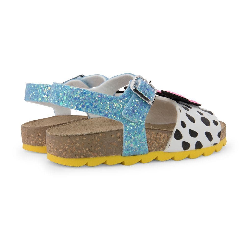 Master of Arts Mickey Logo Dalmatian Print Sandals, Alternate, color, Pink