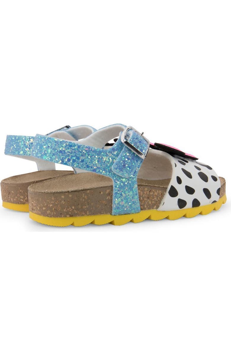 Master of Arts Mickey Logo Dalmatian Print Sandals, Alternate, color, Pink