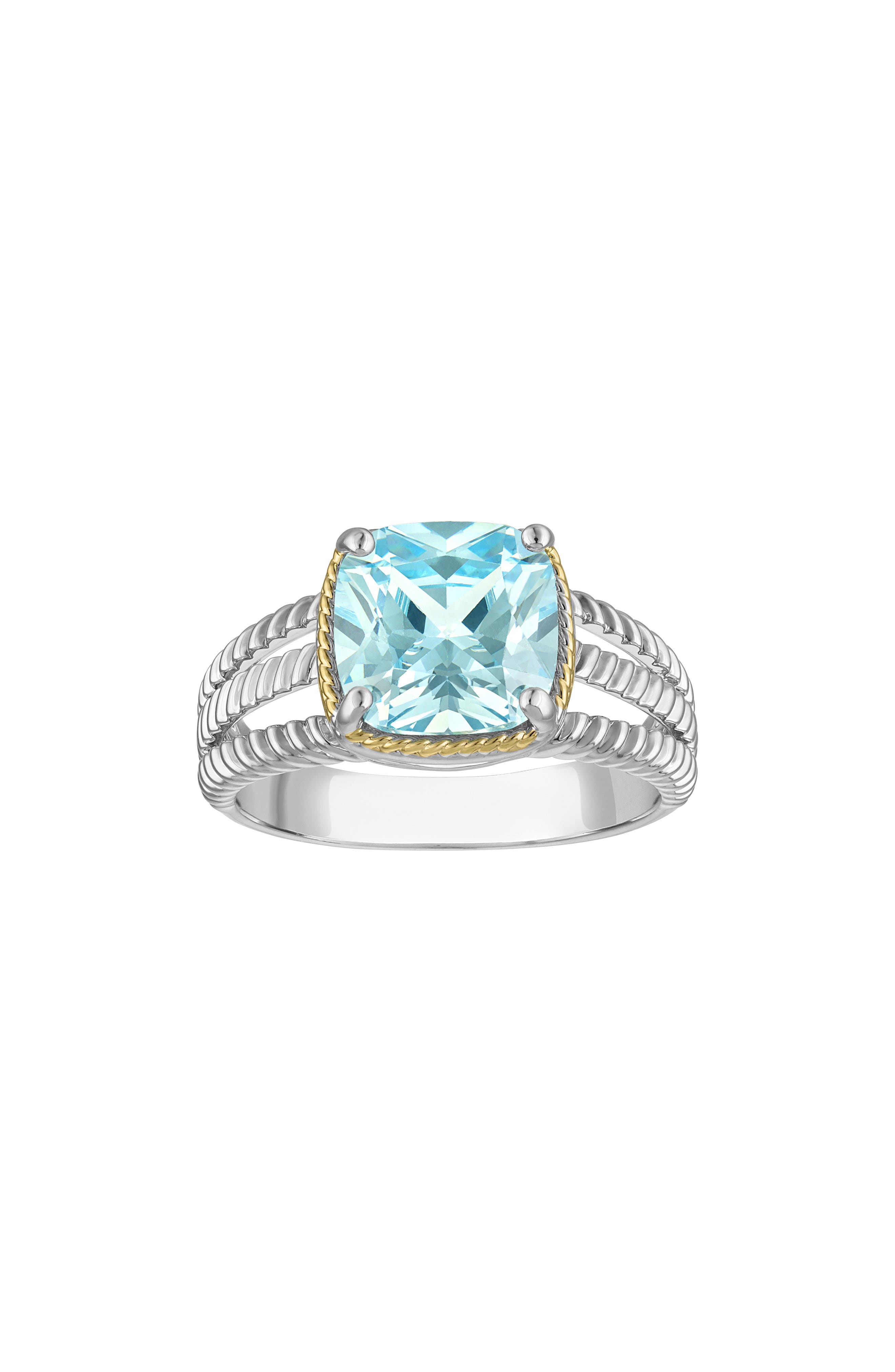 FZN Lab Grown Blue Topaz Ring