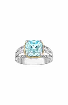 FZN Lab Grown Blue Topaz Ring