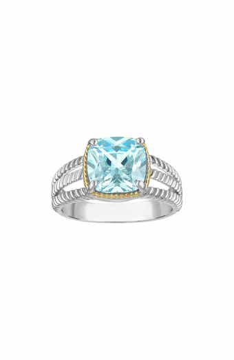 FZN Lab Grown Blue Topaz Ring