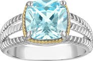 FZN Lab Grown Blue Topaz Ring