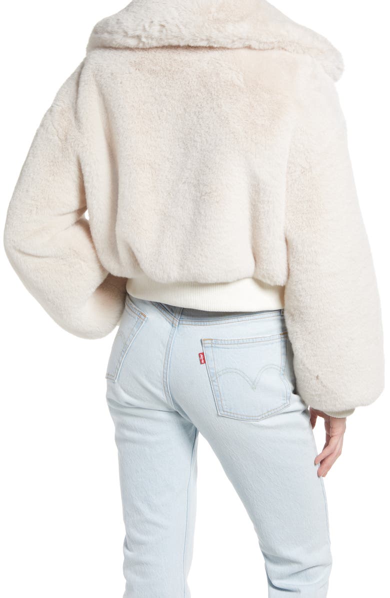 AZALEA WANG Faux Fur Bomber Jacket, Alternate, color,