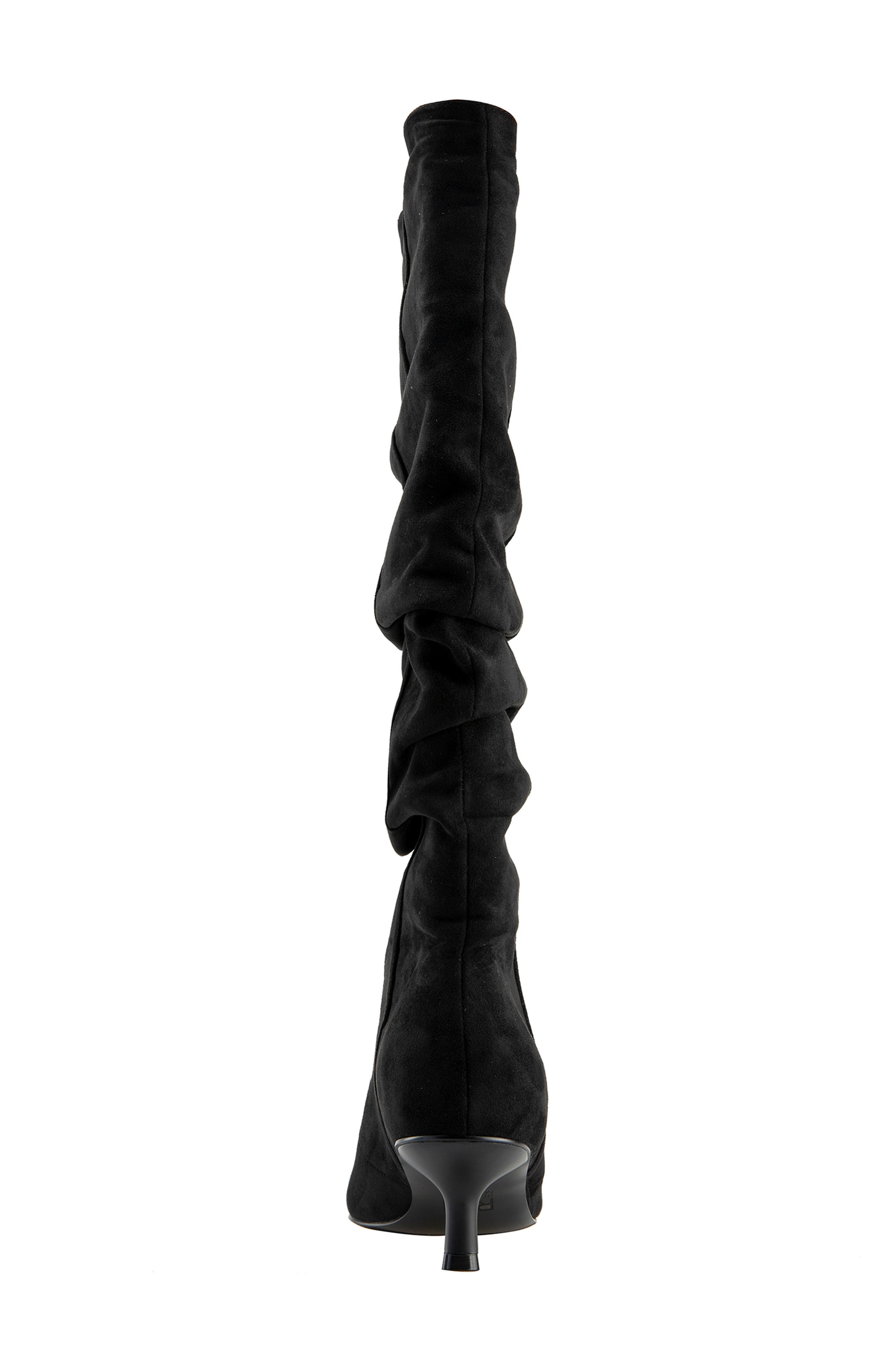 Penelope Faux Suede Knee High Boot, Alternate, color, BLACK FAUX SUEDE