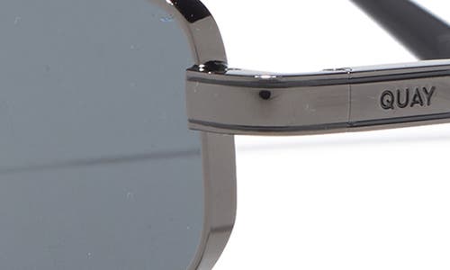 Quay Pit Stop 56mm Aviator Sunglasses In Gray