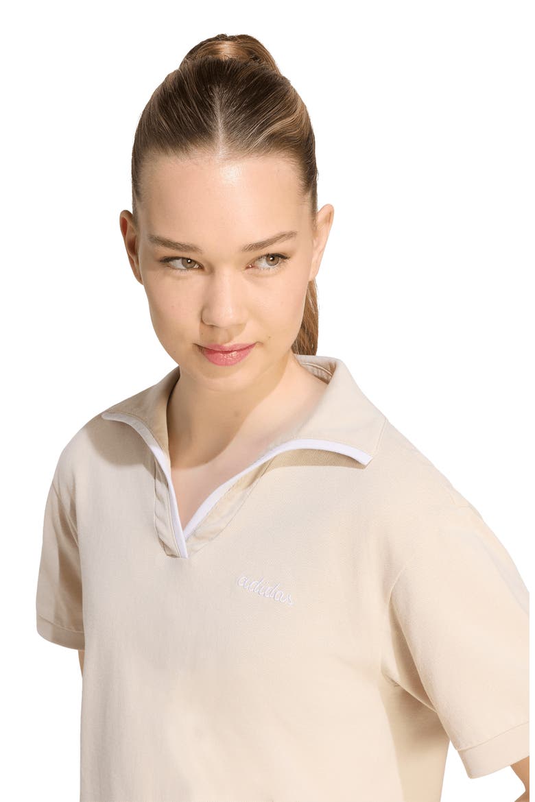 Cotton Jersey Polo, Alternate, color, CRYSTAL LINEN/ FROZEN PURPLE