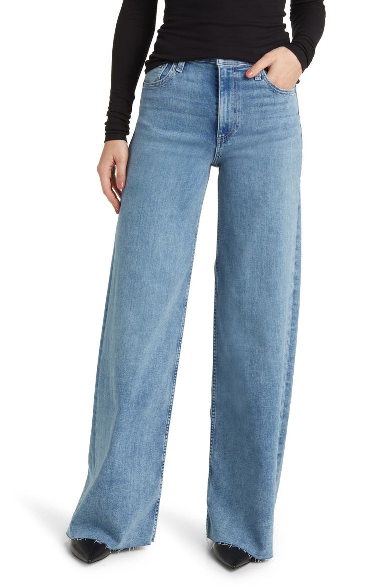 Flexi Sofie Full Length High Rise Wide Leg Jeans, Main, color, WHITNEY