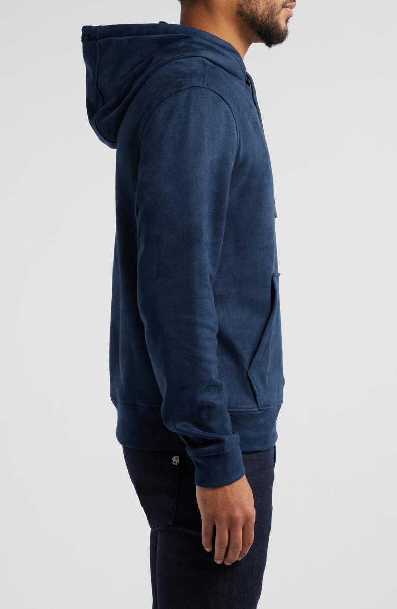 Robert Barakett Sidewinder Faux Suede Hoodie, Alternate, color, Navy