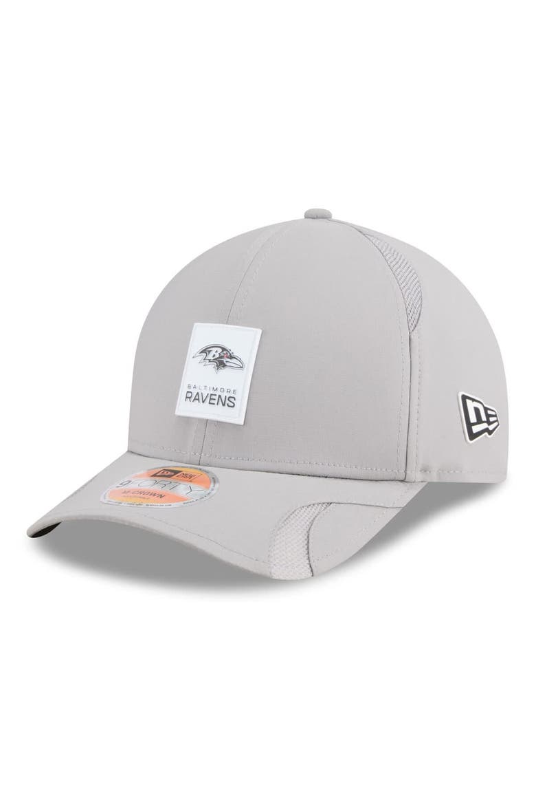 Men's New Era Gray Baltimore Ravens 2025 Sideline  M-Crown 9FORTY Adjustable Hat, Main, color, Gray