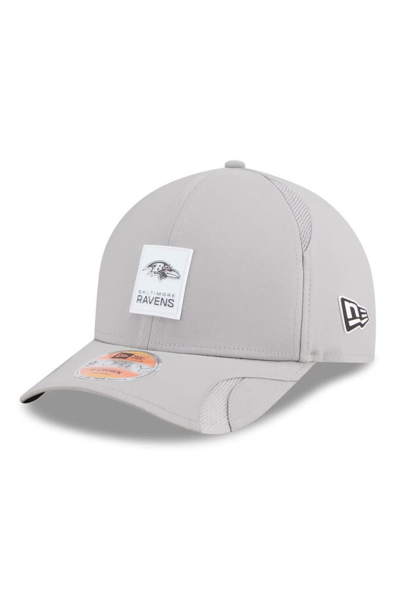 New Era Men's New Era Gray Baltimore Ravens 2025 Sideline  M-Crown 9FORTY Adjustable Hat, Main, color, Gray
