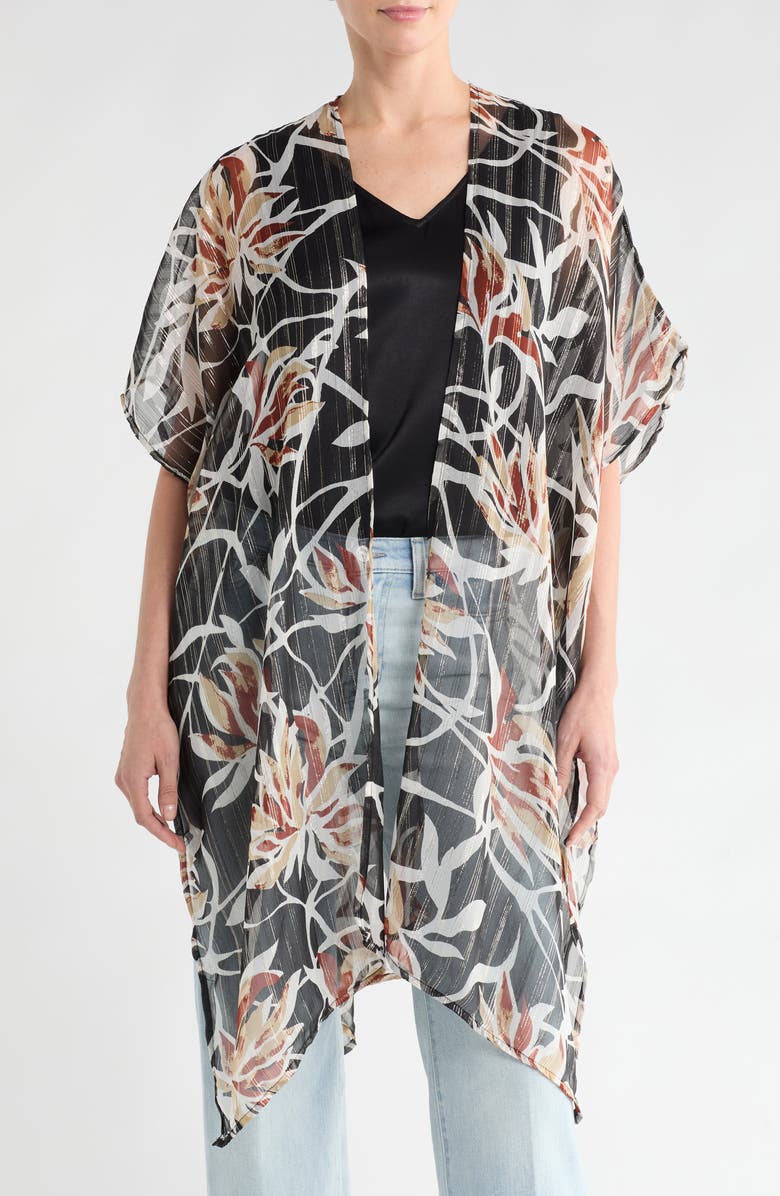 Vince Camuto Abstract Floral Duster, Main, color,