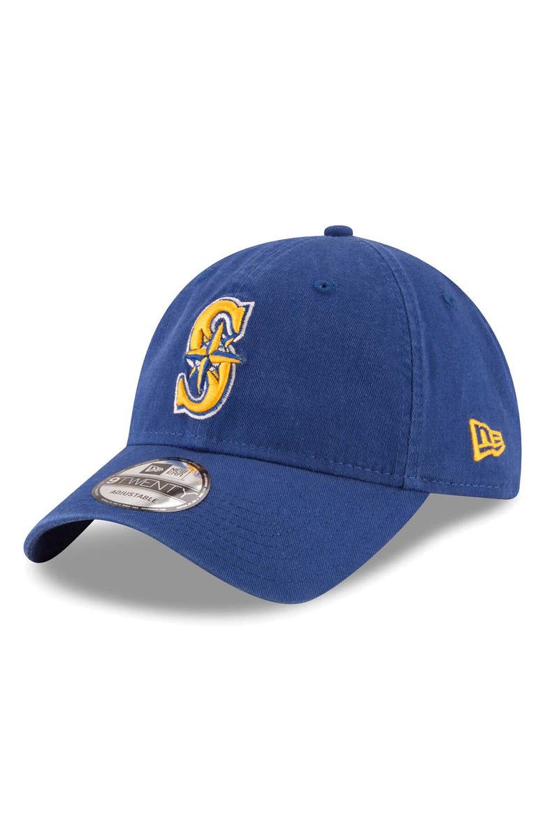 New Era Men's New Era Navy Seattle Mariners Replica Core Classic 9TWENTY Adjustable Hat, Main, color, 